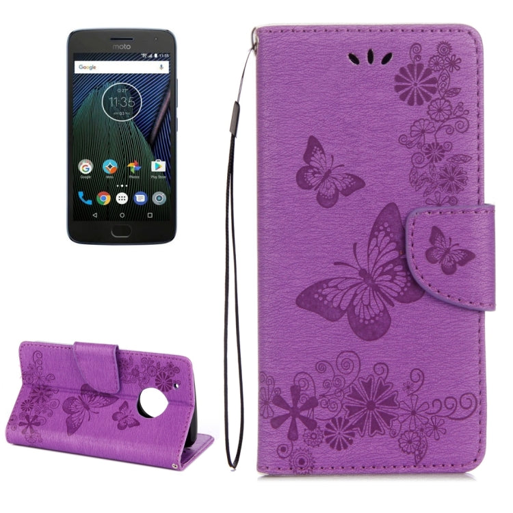 For Motorola Moto G5 Plus Pressed Flowers Butterfly Pattern Horizontal Flip Leather Case with Holder & Card Slots & Wallet My Store