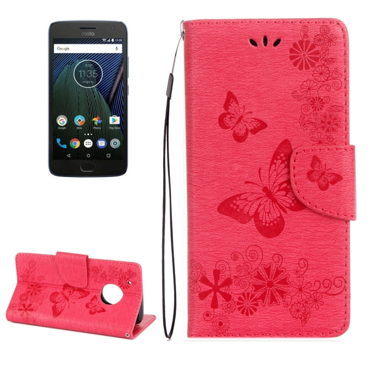 For Motorola Moto G5 Plus Pressed Flowers Butterfly Pattern Horizontal Flip Leather Case with Holder & Card Slots & Wallet My Store