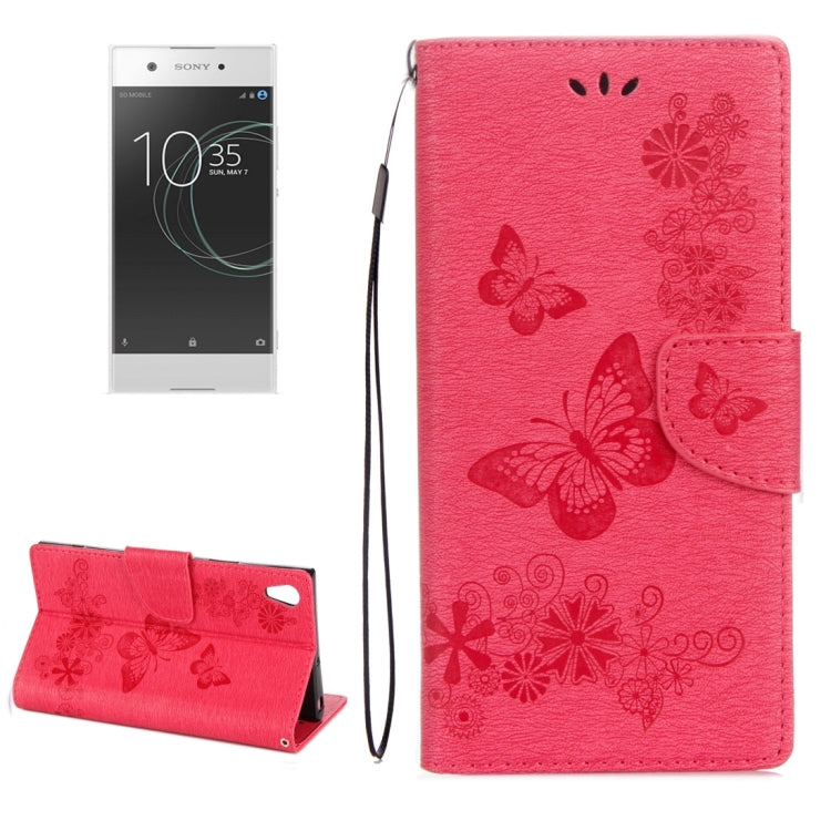 For Sony Xperia XA1 Pressed Flowers Butterfly Pattern Horizontal Flip Leather Case with Holder & Card Slots & Wallet My Store