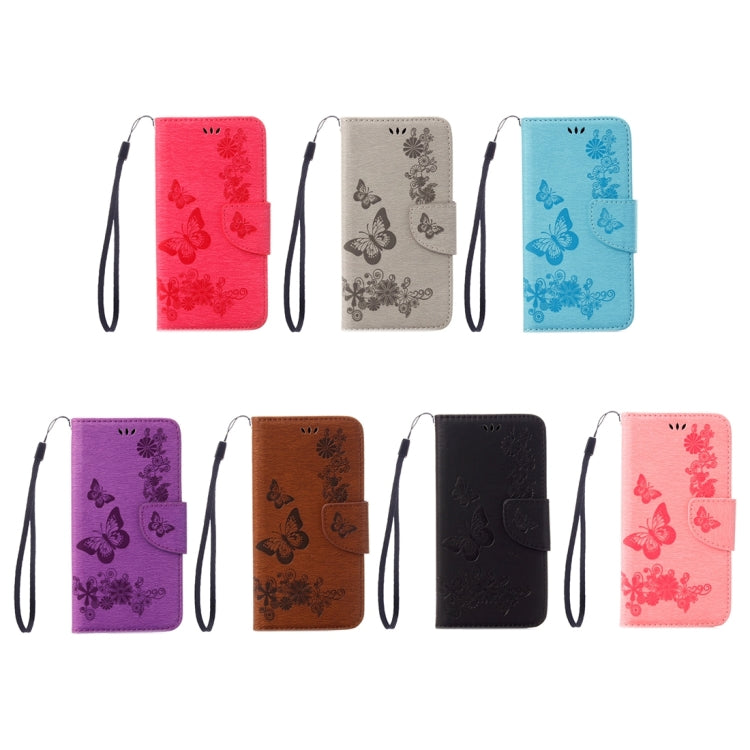 For Sony Xperia E5 Butterflies Embossing Horizontal Flip Leather Case with Holder & Card Slots & Wallet & Lanyard My Store