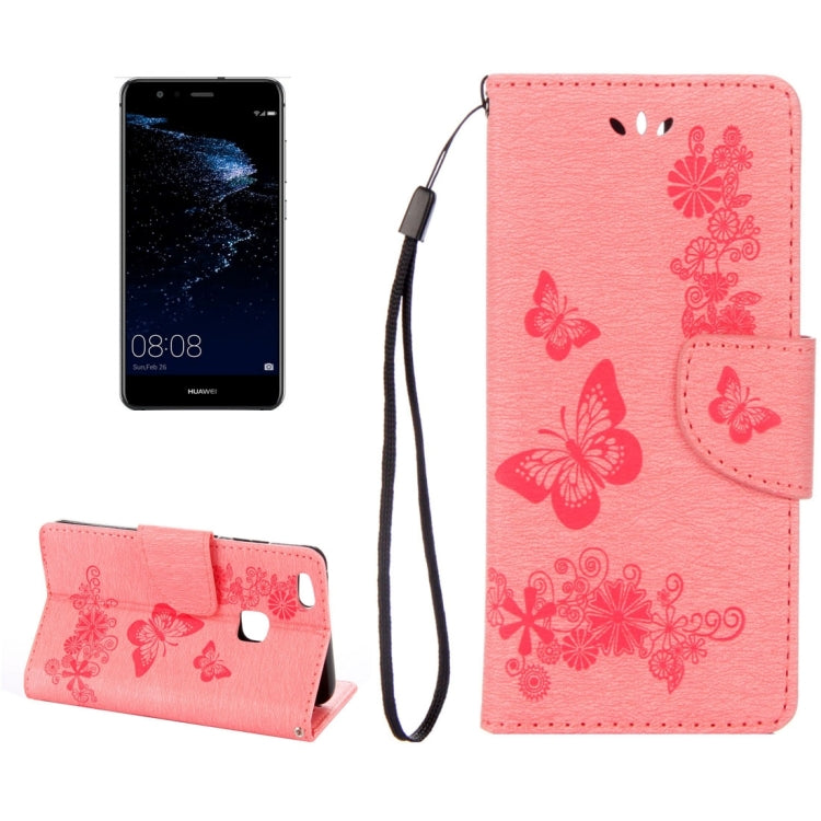 For Huawei  P10 Lite Butterflies Embossing Horizontal Flip Leather Case with Holder & Card Slots & Wallet & Lanyard