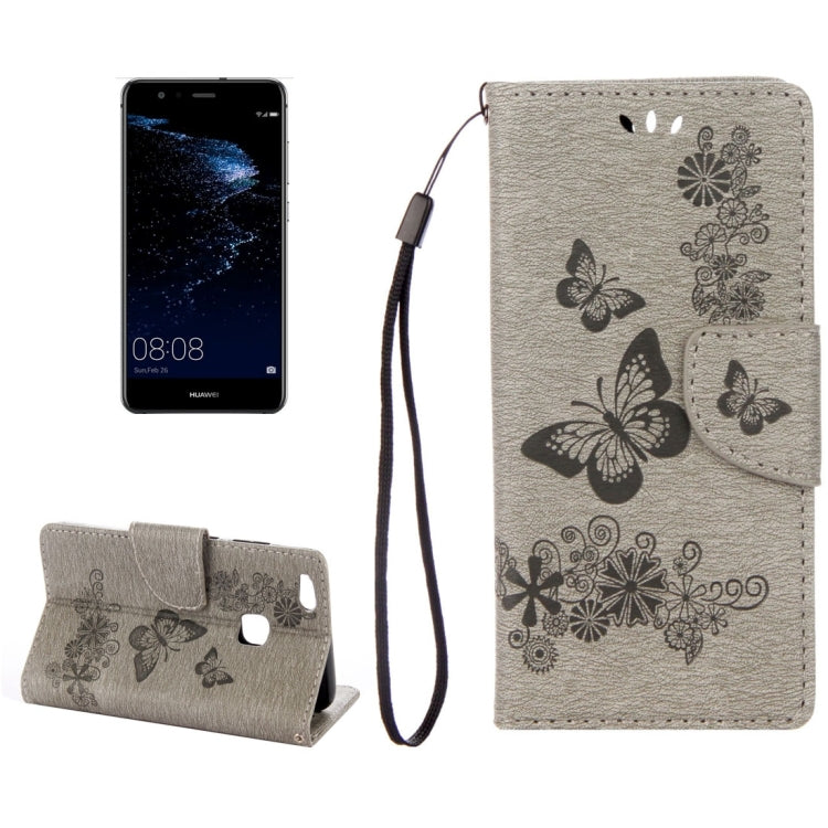 For Huawei  P10 Lite Butterflies Embossing Horizontal Flip Leather Case with Holder & Card Slots & Wallet & Lanyard My Store