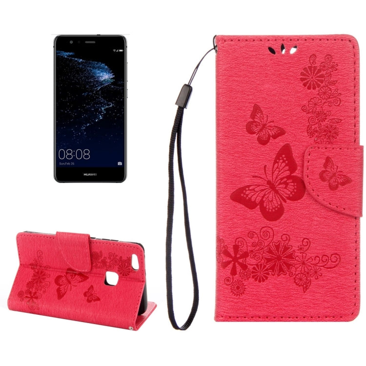 For Huawei  P10 Lite Butterflies Embossing Horizontal Flip Leather Case with Holder & Card Slots & Wallet & Lanyard