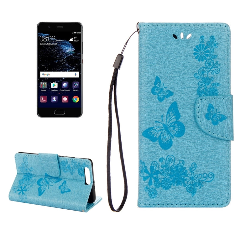 For Huawei  P10 Plus Butterflies Embossing Horizontal Flip Leather Case with Holder & Card Slots & Wallet & Lanyard My Store