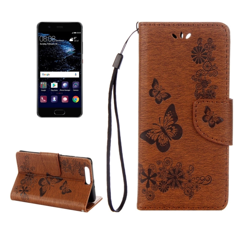 For Huawei  P10 Plus Butterflies Embossing Horizontal Flip Leather Case with Holder & Card Slots & Wallet & Lanyard My Store