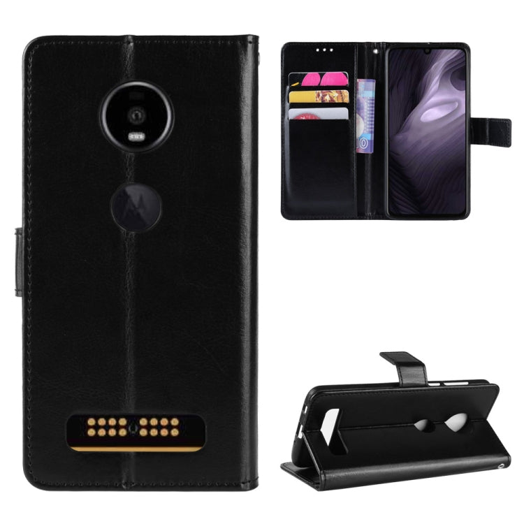 Retro Crazy Horse Texture Horizontal Flip Leather Case for Motorola Moto Z4 Play, with Holder & Card Slots & Wallet & Lanyard My Store