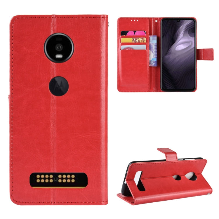 Retro Crazy Horse Texture Horizontal Flip Leather Case for Motorola Moto Z4 Play, with Holder & Card Slots & Wallet & Lanyard My Store