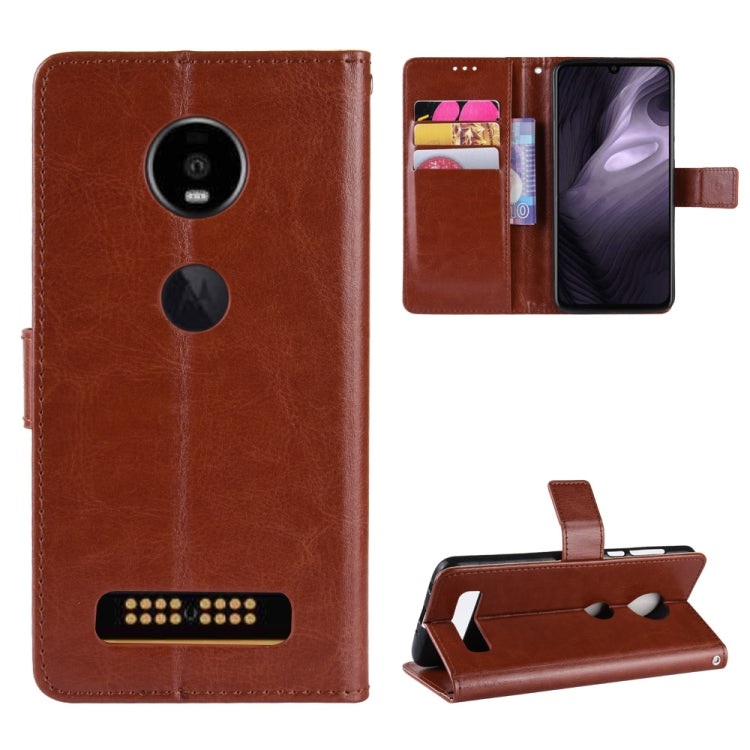 Retro Crazy Horse Texture Horizontal Flip Leather Case for Motorola Moto Z4 Play, with Holder & Card Slots & Wallet & Lanyard My Store