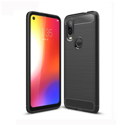 Brushed Texture Carbon Fiber TPU Case for Motorola P40 My Store