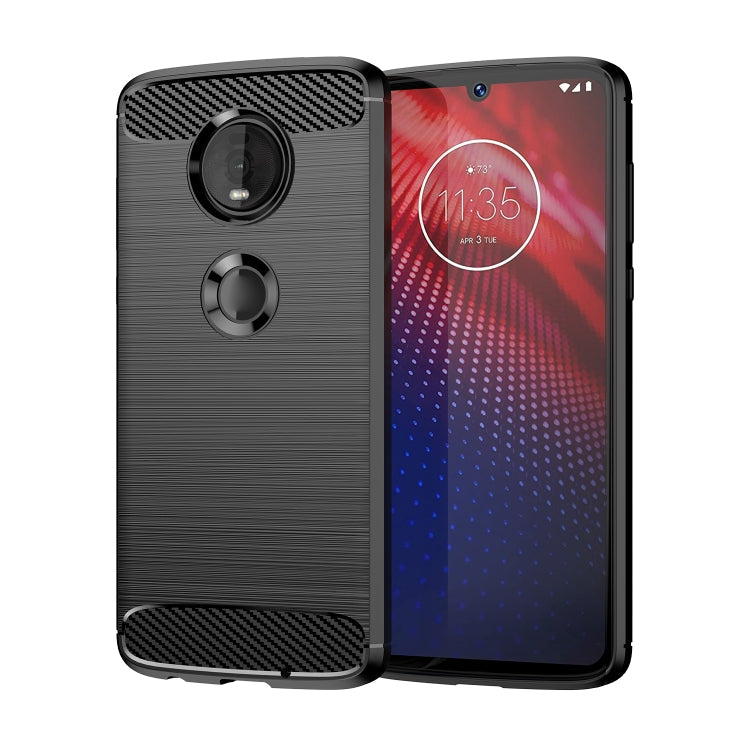 Brushed Texture Carbon Fiber TPU Case for Motorola Moto Z4 Play My Store