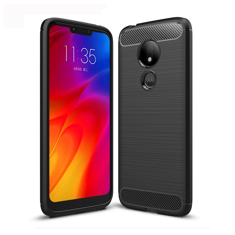 Brushed Texture Carbon Fiber TPU Case for Motorola Moto G7 Power EU Version My Store