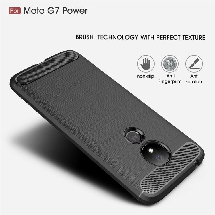 Brushed Texture Carbon Fiber TPU Case for Motorola Moto G7 Power EU Version My Store