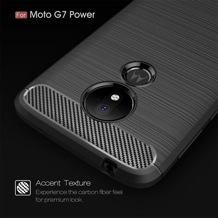 Brushed Texture Carbon Fiber TPU Case for Motorola Moto G7 Power EU Version My Store