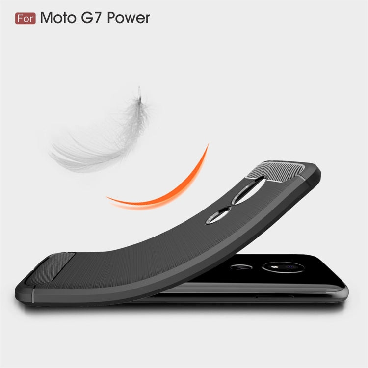 Brushed Texture Carbon Fiber TPU Case for Motorola Moto G7 Power EU Version My Store