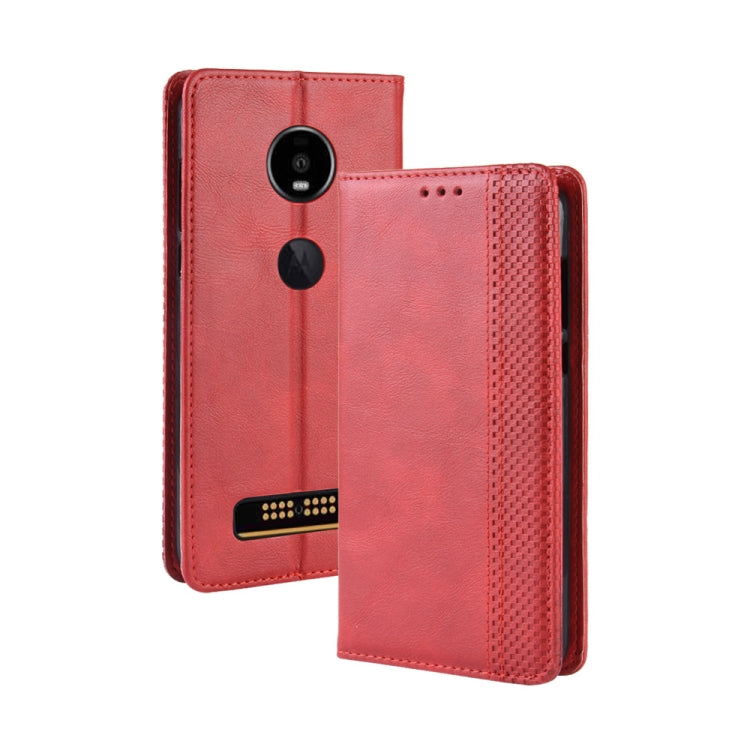 Magnetic Buckle Retro Crazy Horse Texture Horizontal Flip Leather Case for Moto Z4 Play, with Holder & Card Slots & Photo Frame My Store