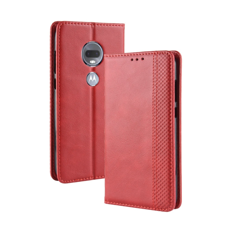 Magnetic Buckle Retro Texture Horizontal Flip Leather Case for Motorola Moto G7, with Holder & Card Slots & Wallet My Store