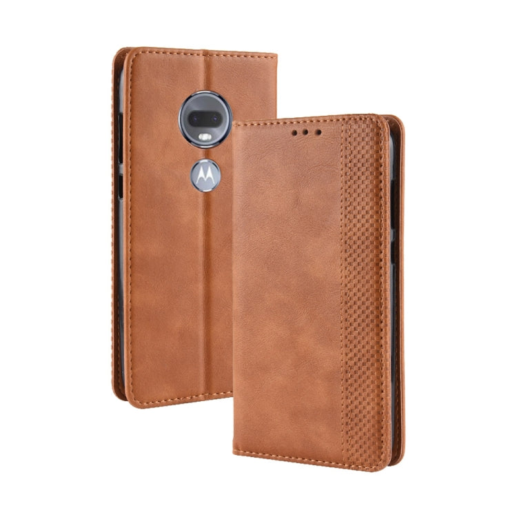 Magnetic Buckle Retro Texture Horizontal Flip Leather Case for Motorola Moto G7, with Holder & Card Slots & Wallet My Store