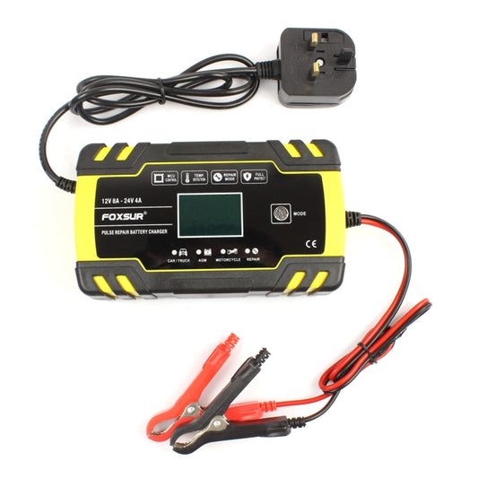 FOXSUR 12V-24V Car Motorcycle Truck Repair Battery Charger AGM Charger, EU Plug ÎҵÄÉ̵ê