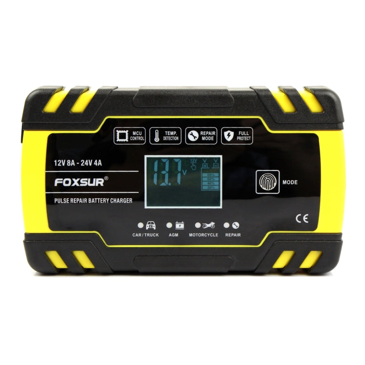 FOXSUR 12V-24V Car Motorcycle Truck Repair Battery Charger AGM Charger, EU Plug ÎҵÄÉ̵ê