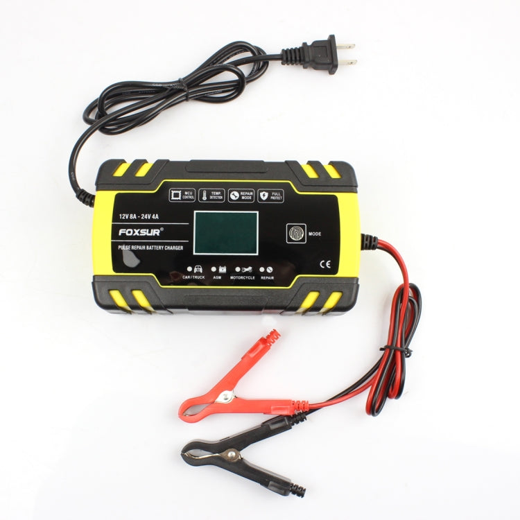 FOXSUR 12V-24V Car Motorcycle Truck Repair Battery Charger AGM Charger, EU Plug ÎҵÄÉ̵ê