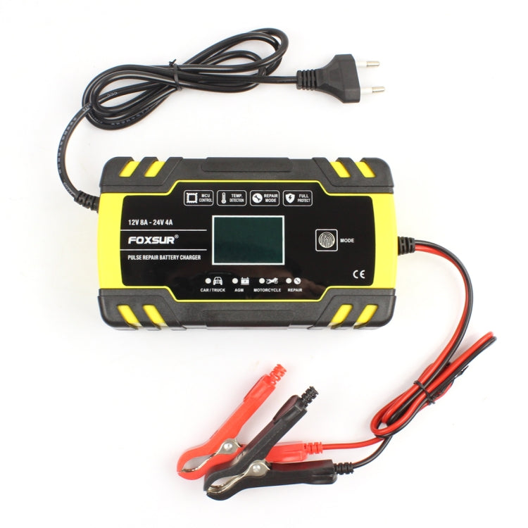 FOXSUR 12V-24V Car Motorcycle Truck Repair Battery Charger AGM Charger, EU Plug ÎҵÄÉ̵ê