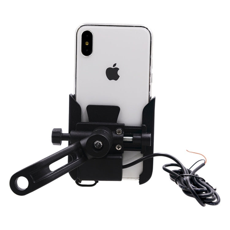 CS-856D1 Motorcycle Rotatable Chargeable Aluminum Alloy Mobile Phone Holder, Mirror Holder Version ÎҵÄÉ̵ê