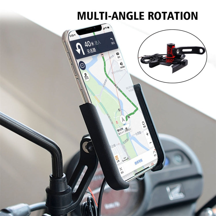 CS-856D1 Motorcycle Rotatable Chargeable Aluminum Alloy Mobile Phone Holder, Mirror Holder Version ÎҵÄÉ̵ê