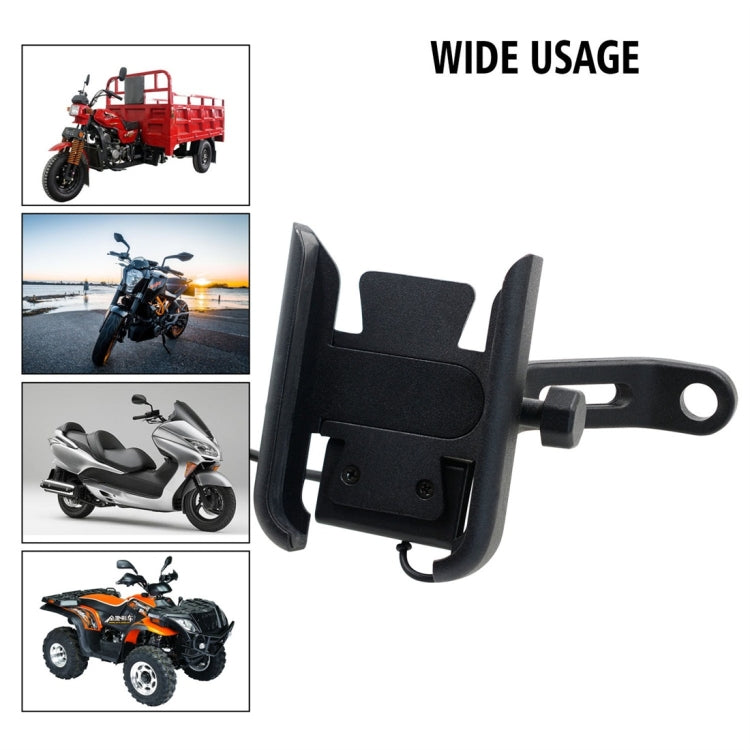 CS-856D1 Motorcycle Rotatable Chargeable Aluminum Alloy Mobile Phone Holder, Mirror Holder Version ÎҵÄÉ̵ê