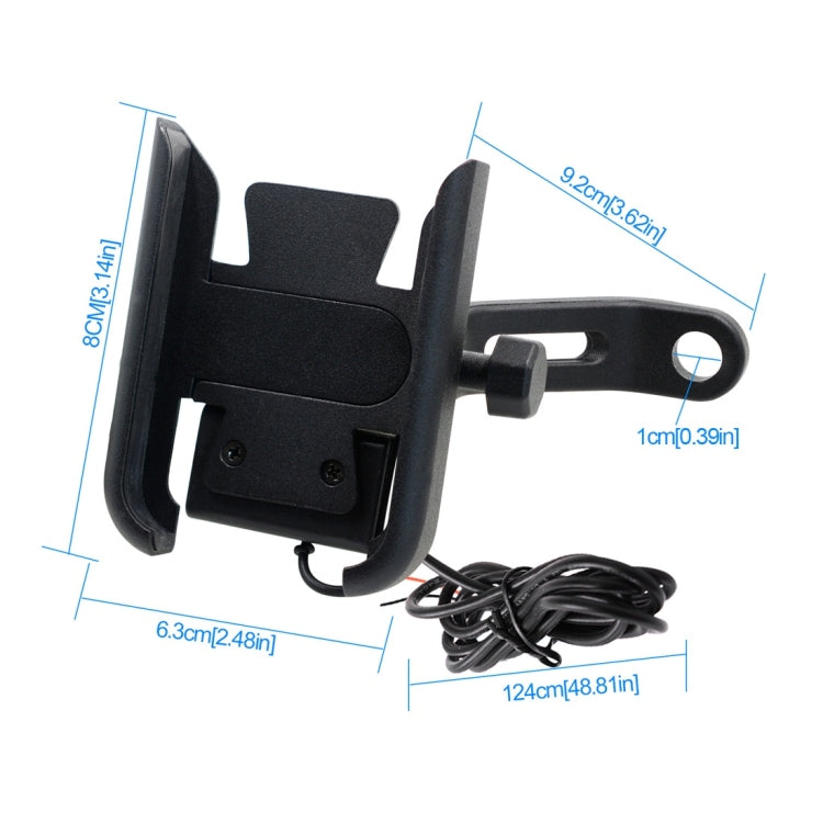 CS-856D1 Motorcycle Rotatable Chargeable Aluminum Alloy Mobile Phone Holder, Mirror Holder Version ÎҵÄÉ̵ê