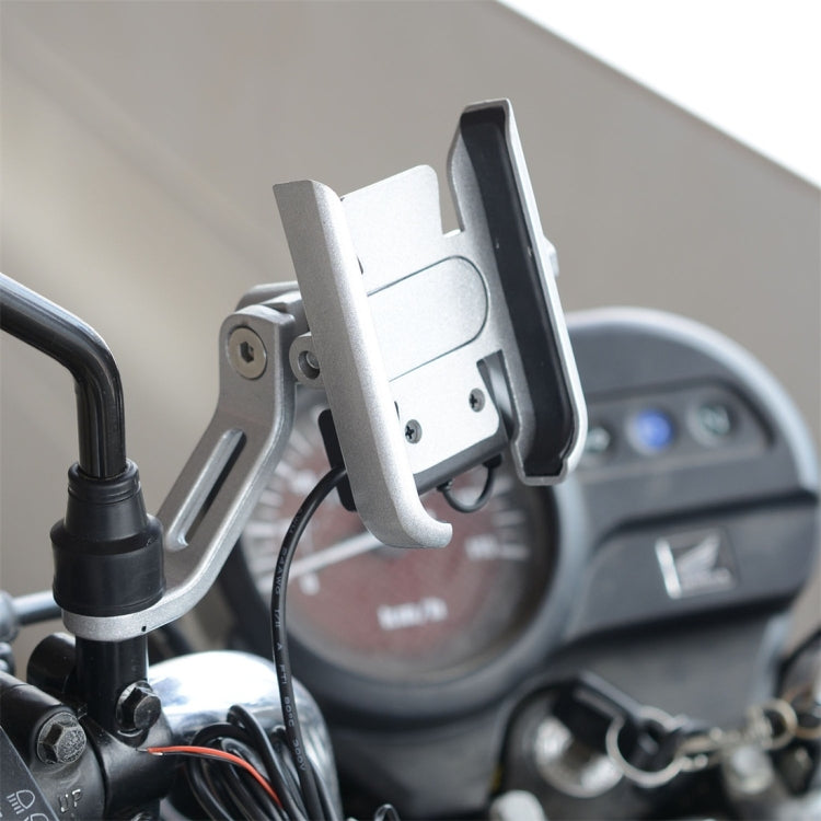 CS-856D1 Motorcycle Rotatable Chargeable Aluminum Alloy Mobile Phone Holder, Mirror Holder Version ÎҵÄÉ̵ê