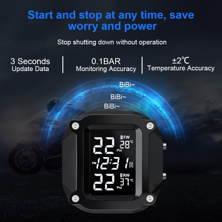 M6 Anti-vibration Motorcycles Tire Pressure Monitor with Anti-theft Screw Holder ÎҵÄÉ̵ê