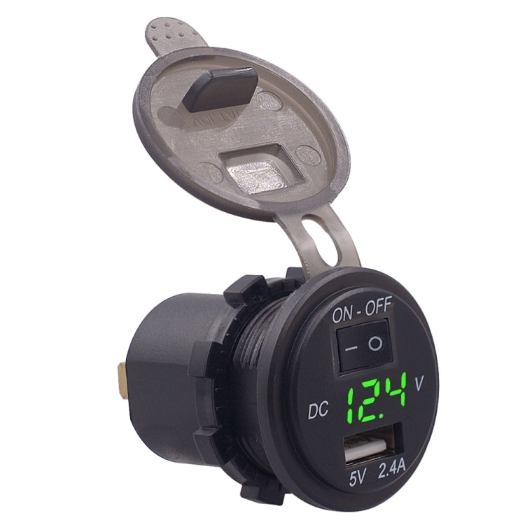 CS-587 12V 2.4A Motorcycle Waterproof Digital Display Voltage Mobile Phone USB Charger Holder ÎҵÄÉ̵ê