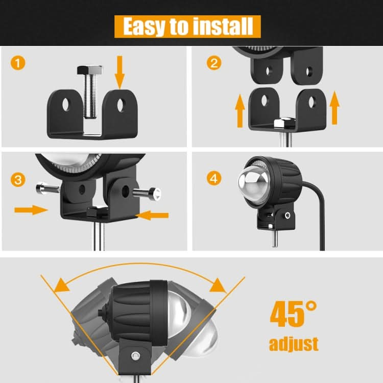 S4 DC9-30V 30W 6000K/3000K 6000LM 6LEDs ZES-3575 Motorcycle Double Color Spotlight ÎҵÄÉ̵ê