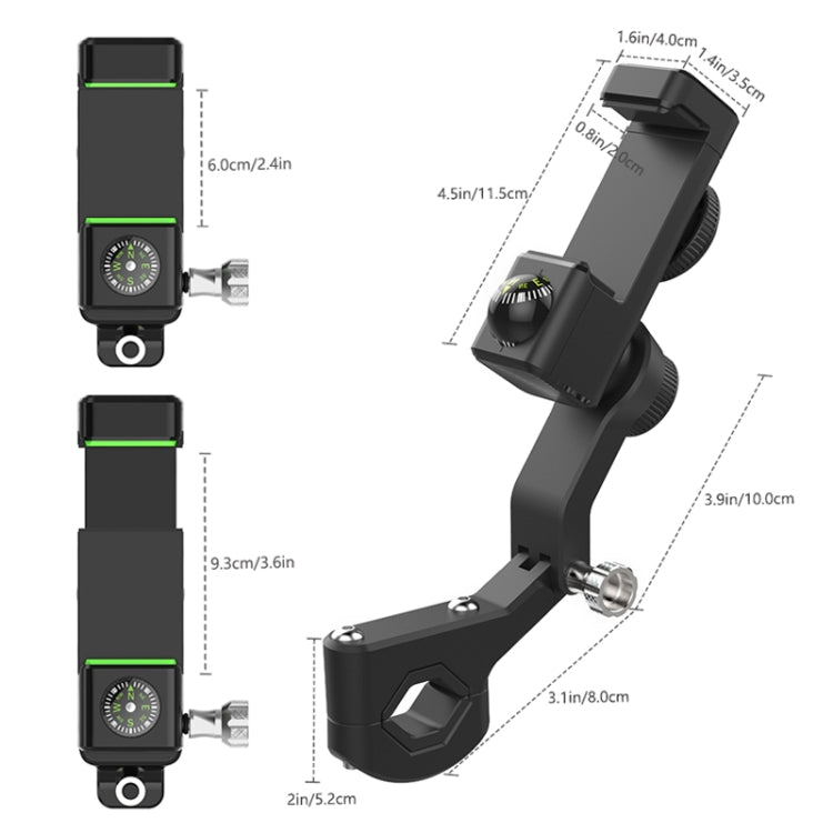 Motorcycle Spherical Compass Phone Holder, Handlebar with Light ÎҵÄÉ̵ê