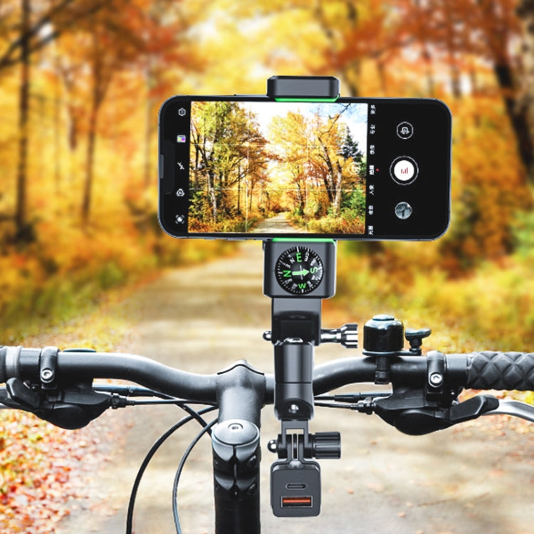 Motorcycle Spherical Compass Phone Holder, Handlebar with Light ÎҵÄÉ̵ê