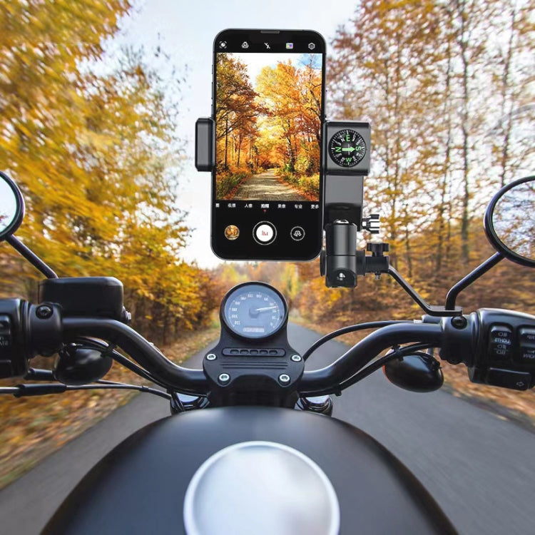 Motorcycle Spherical Compass Phone Holder, Rearview Mirror without Light ÎҵÄÉ̵ê