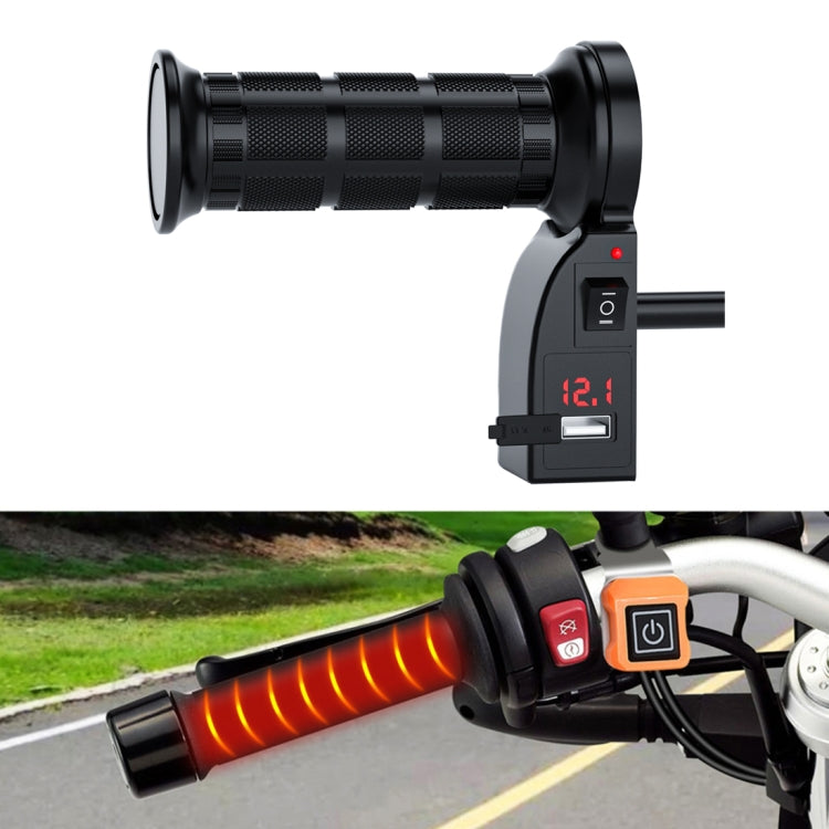 CS-503A1 Motorcycle Modified Electric Heating Hand Cover Heated Grip Handlebar with Digital Voltmeter ÎҵÄÉ̵ê