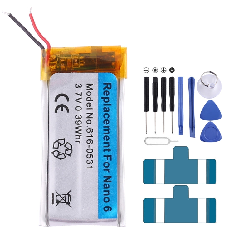 3.7V 0.39Whr For iPod nano 6 Rechargeable Replacement Li-polymer Battery My Store