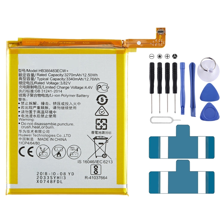 3340mAh HB386483ECW Li-Polymer Battery Replacement for Huawei G9 Plus / G8 / Honor 6X My Store