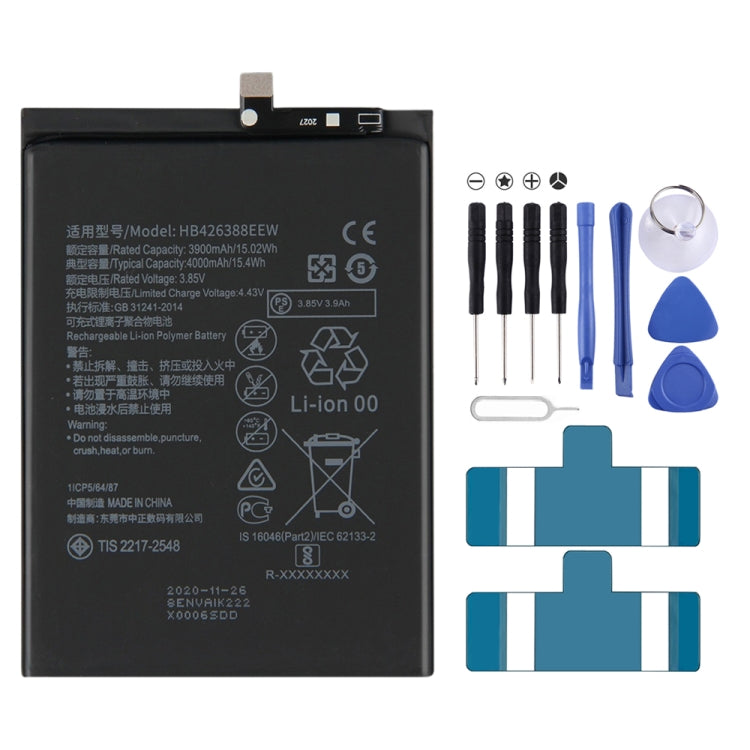 4000mAh HB426388EEW Li-Polymer Battery Replacement for Huawei Enjoy 20 Pro / Enjoy Z / Honor 30 Youth My Store