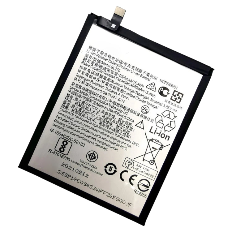 4000mAh BL270 for Lenovo K6 Note Li-Polymer Battery My Store