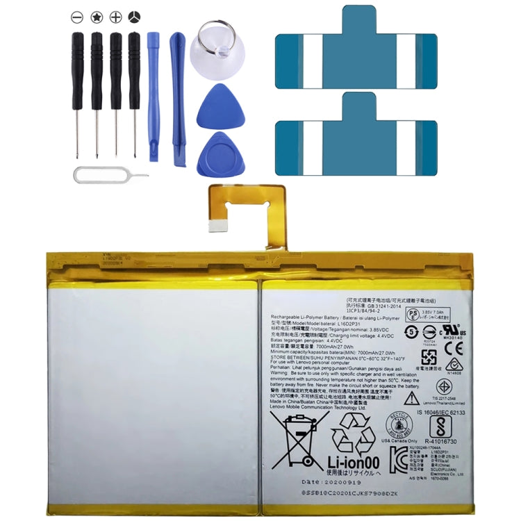 7000mAh L16D2P31 Li-Polymer Battery for Lenovo Tab 4 10/10 REL/10 Plus TB-X304L X304F TB-X704F X704L X504F X504L My Store