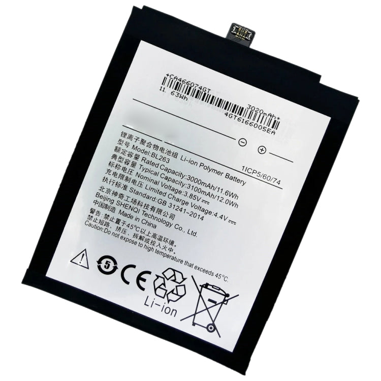 3100mAh BL263 for Lenovo ZUK Z2 Pro Li-Polymer Battery My Store