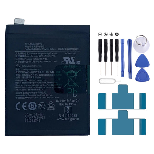 4320mAh BLP761 for OnePlus 8 Li-ion Polymer Battery My Store