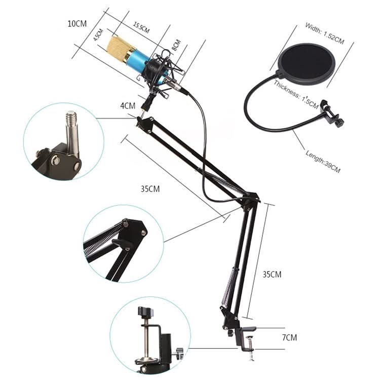 BM-800 Network K-Song Dedicated High-end Metal Shock Mount Microphone Set My Store