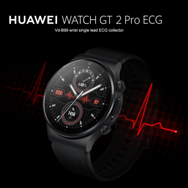 HUAWEI WATCH GT 2 Pro ECG Ver. Bluetooth Fitness Tracker Smart Watch 46mm Wristband, Kirin A1 Chip, Support GPS / ECG Monitoring