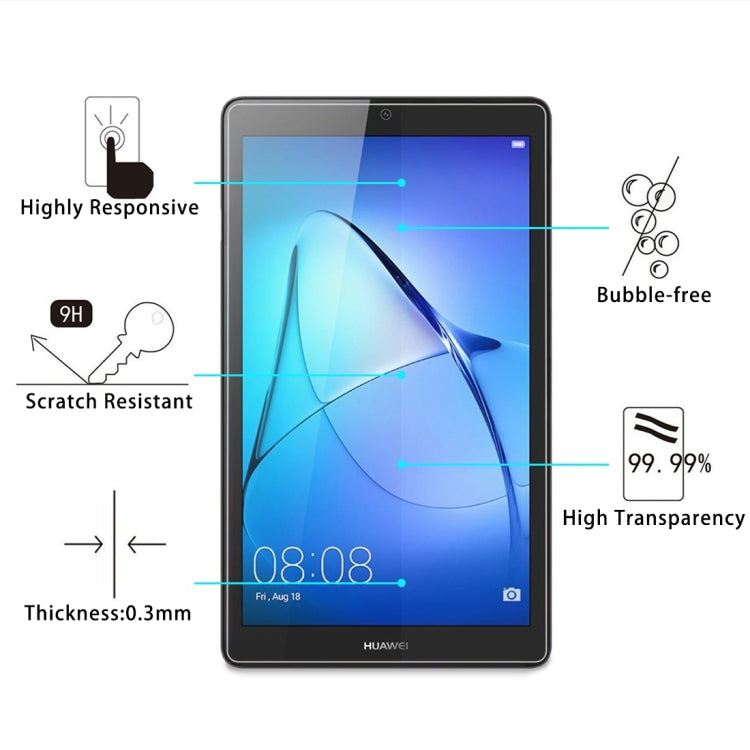 2 PCS for  HUAWEI MediaPad T3 7.0 inch 0.3mm 9H Surface Hardness Full Screen Tempered Glass Screen Protector-Reluova