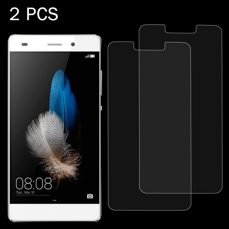 2 PCS for Huawei P8 Lite (2017) 0.26mm 9H Surface Hardness Explosion-proof Non-full Screen Tempered Glass Screen Film