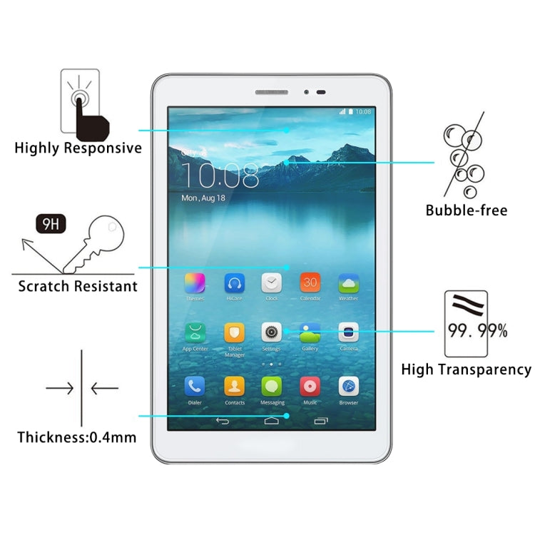 8 inch Universal 0.4mm 9H Surface Hardness Tempered Glass Screen Protector My Store