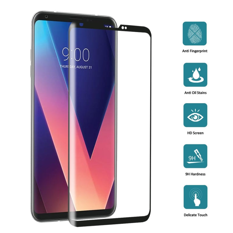 For LG V30 0.26mm 9H Surface Hardness 3D Curved Full Screen Tempered Glass Screen Protector My Store